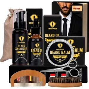 Men's Beard Grooming Kit - Black and Brown